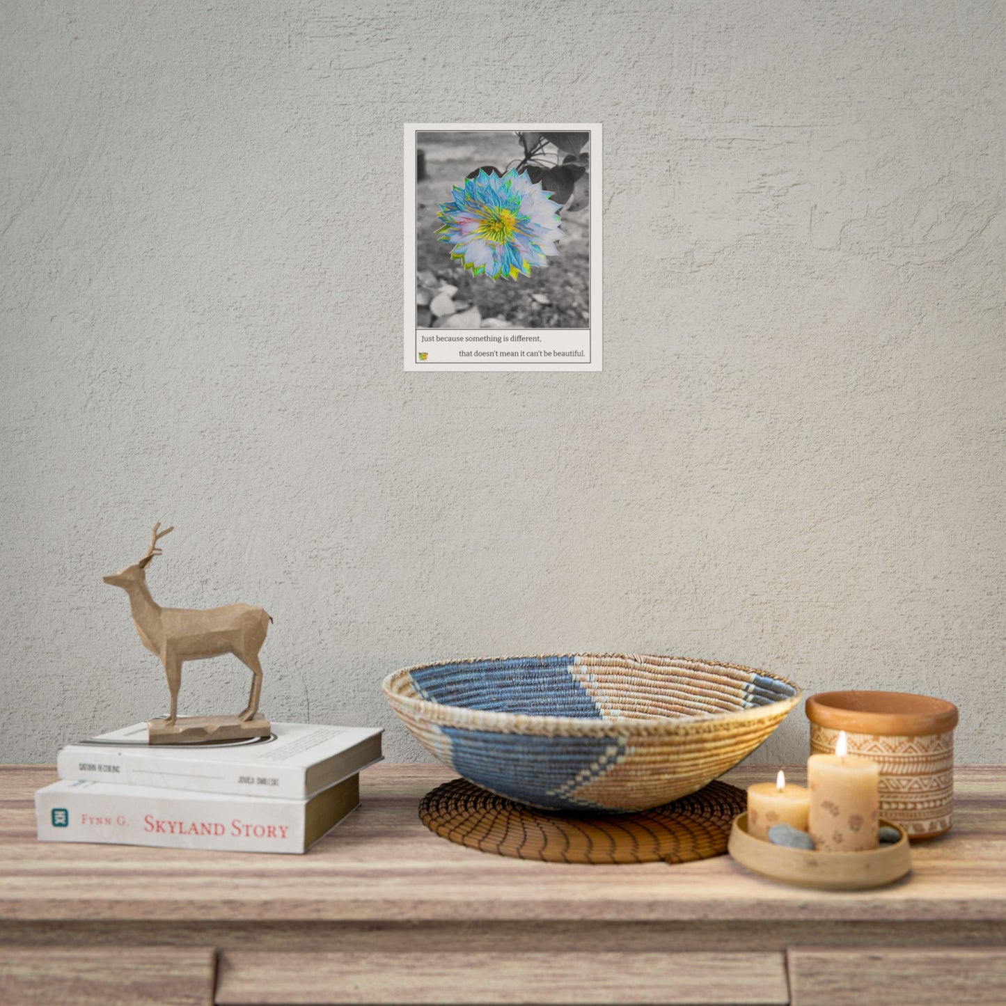 Motivational Different Beautiful Flower Poster