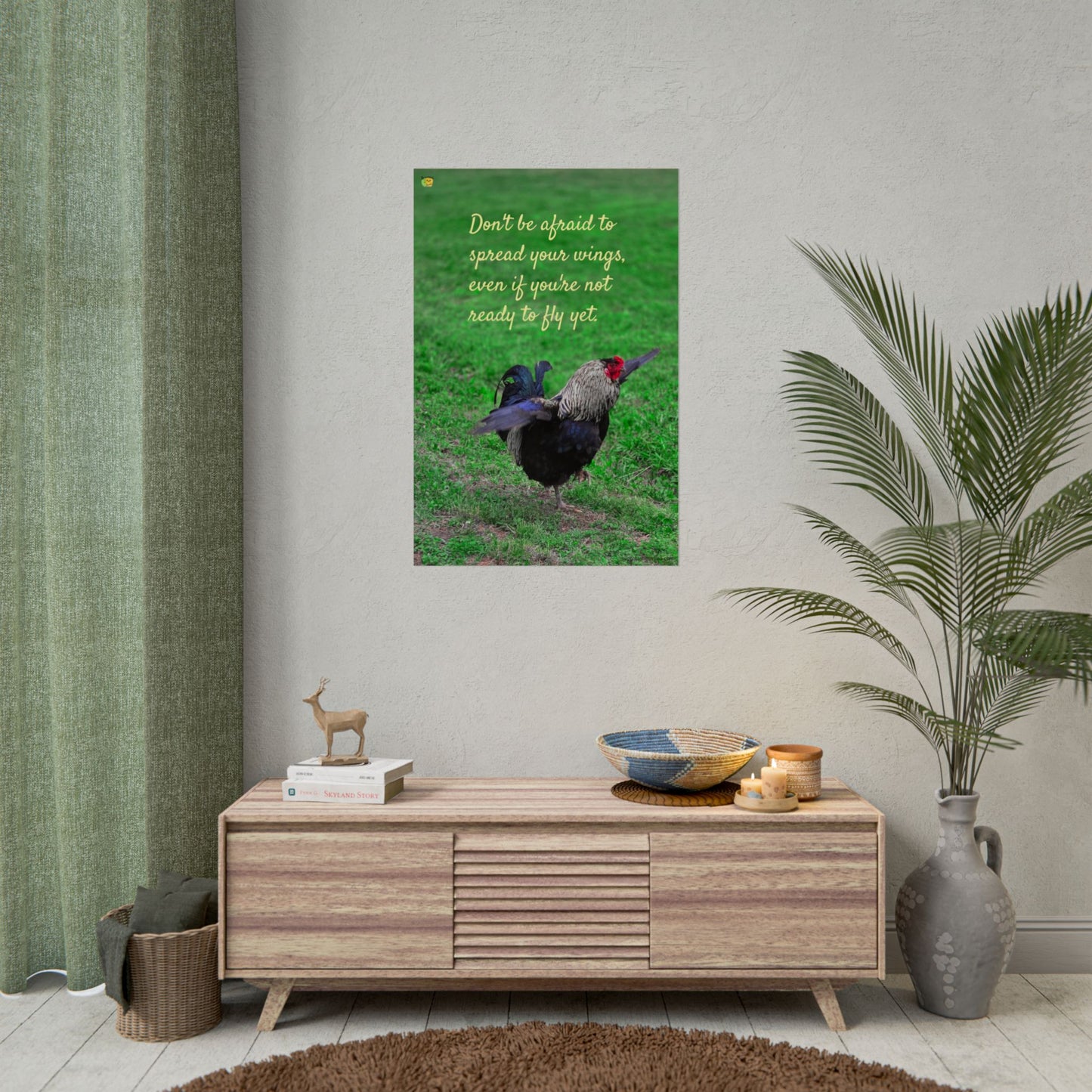 Spread Your Wings Rooster Poster