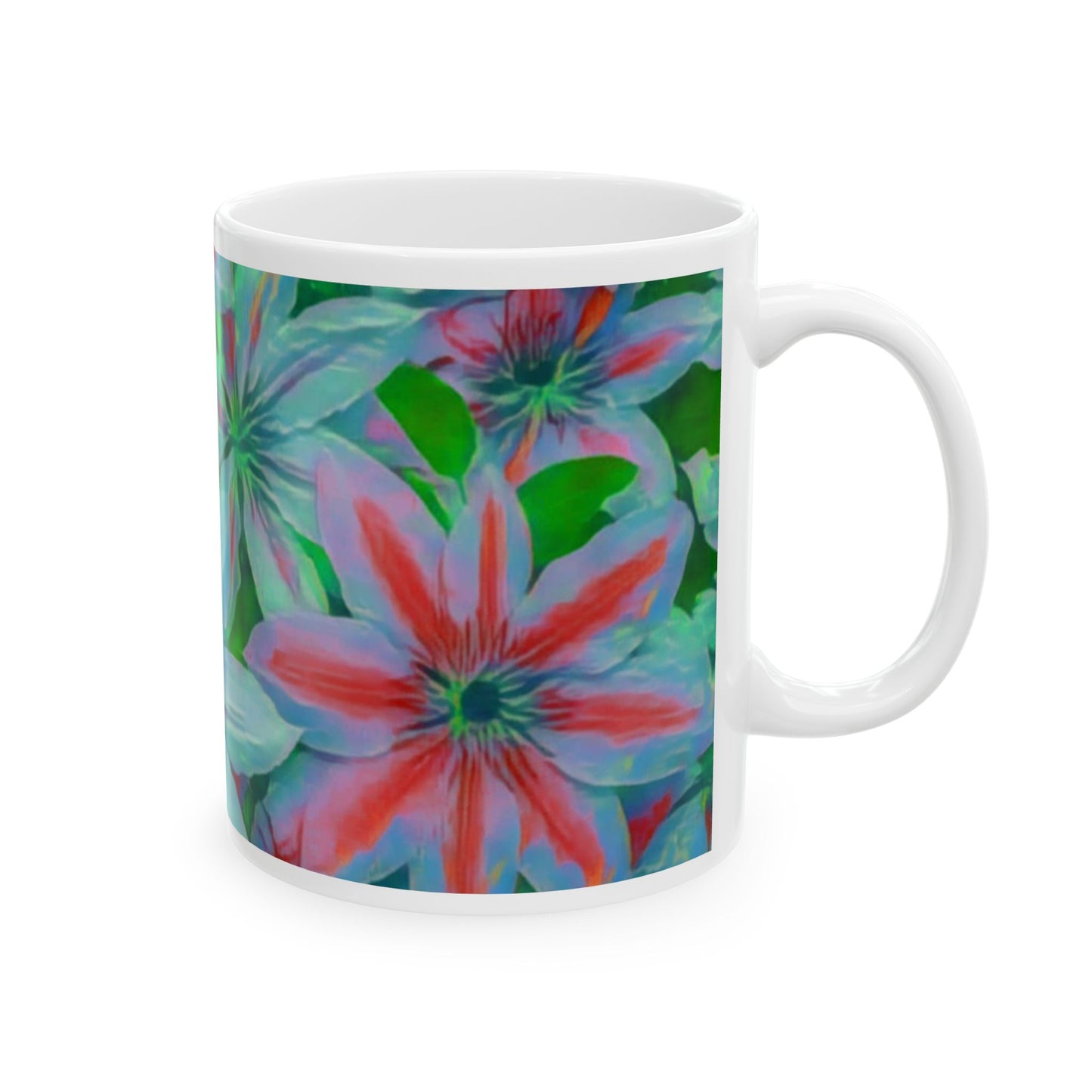 Watercolor Clematis Mug