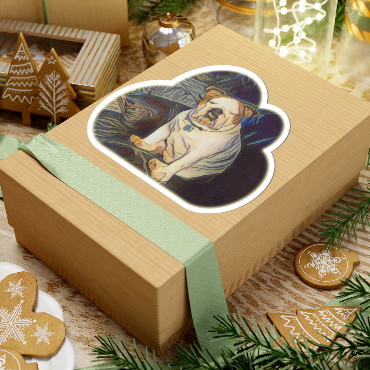 Bulldog On Recliner Sticker