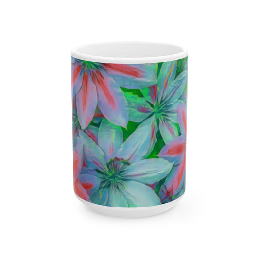 Watercolor Clematis Mug