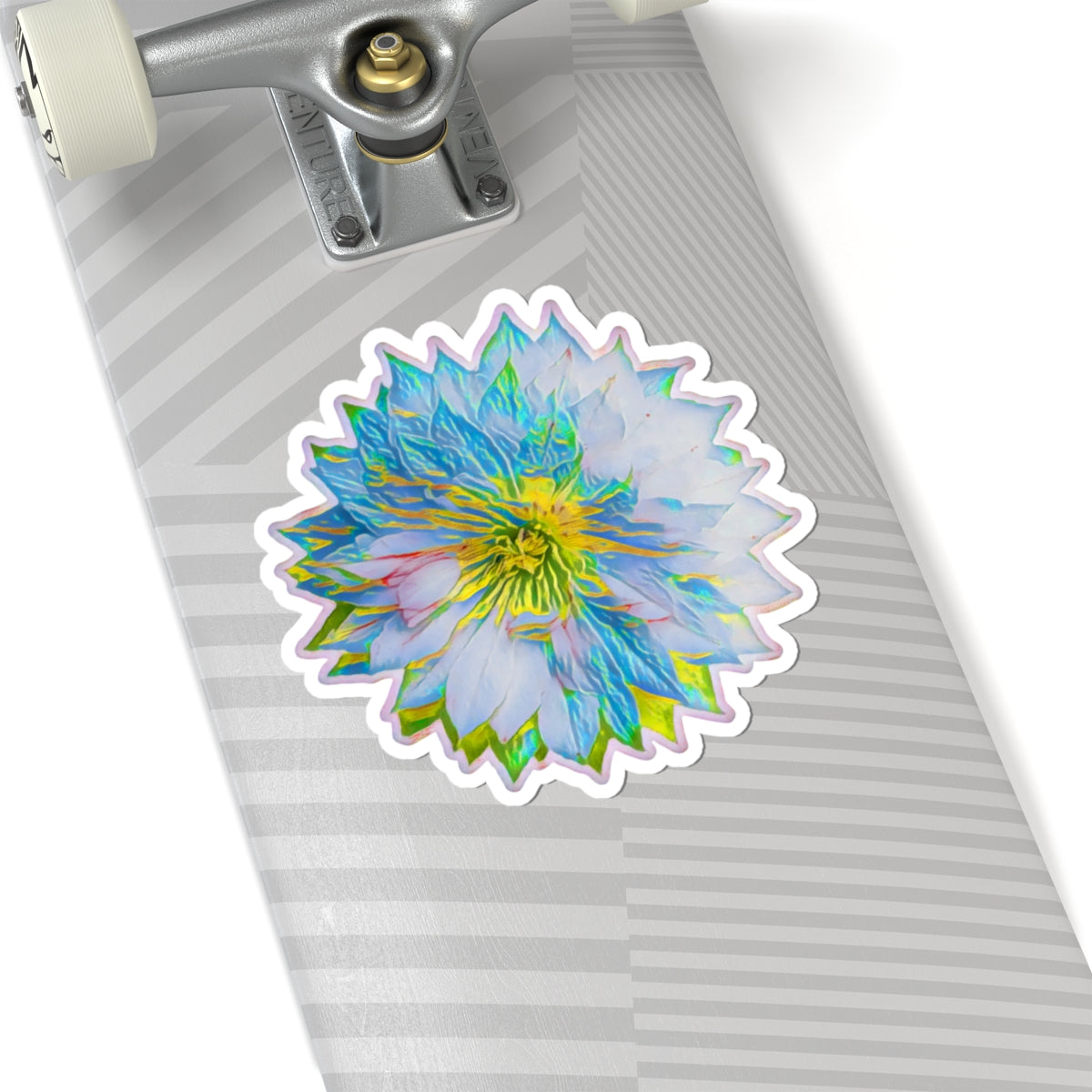 Multicolor Double Clematis Flower Sticker