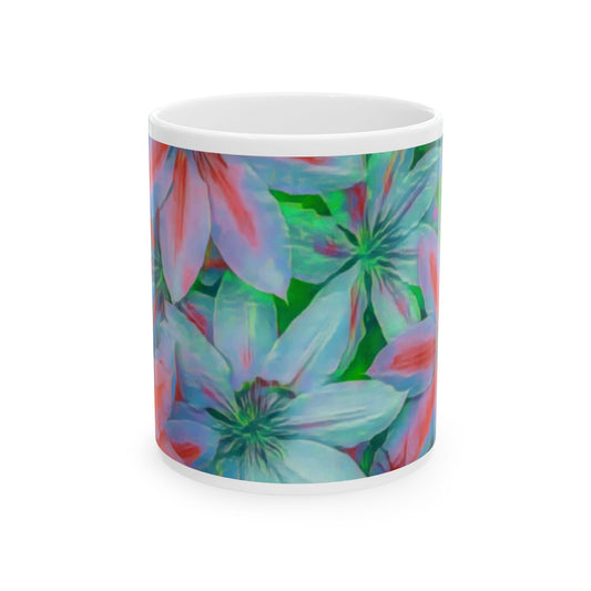 Watercolor Clematis Mug