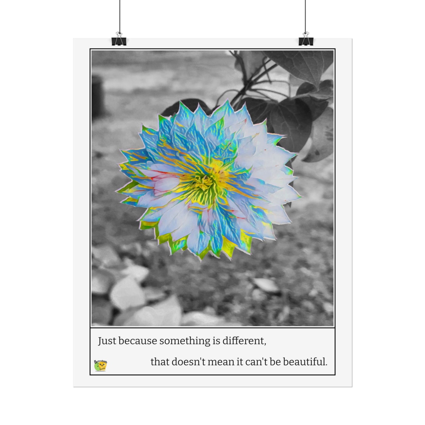 Motivational Different Beautiful Flower Poster