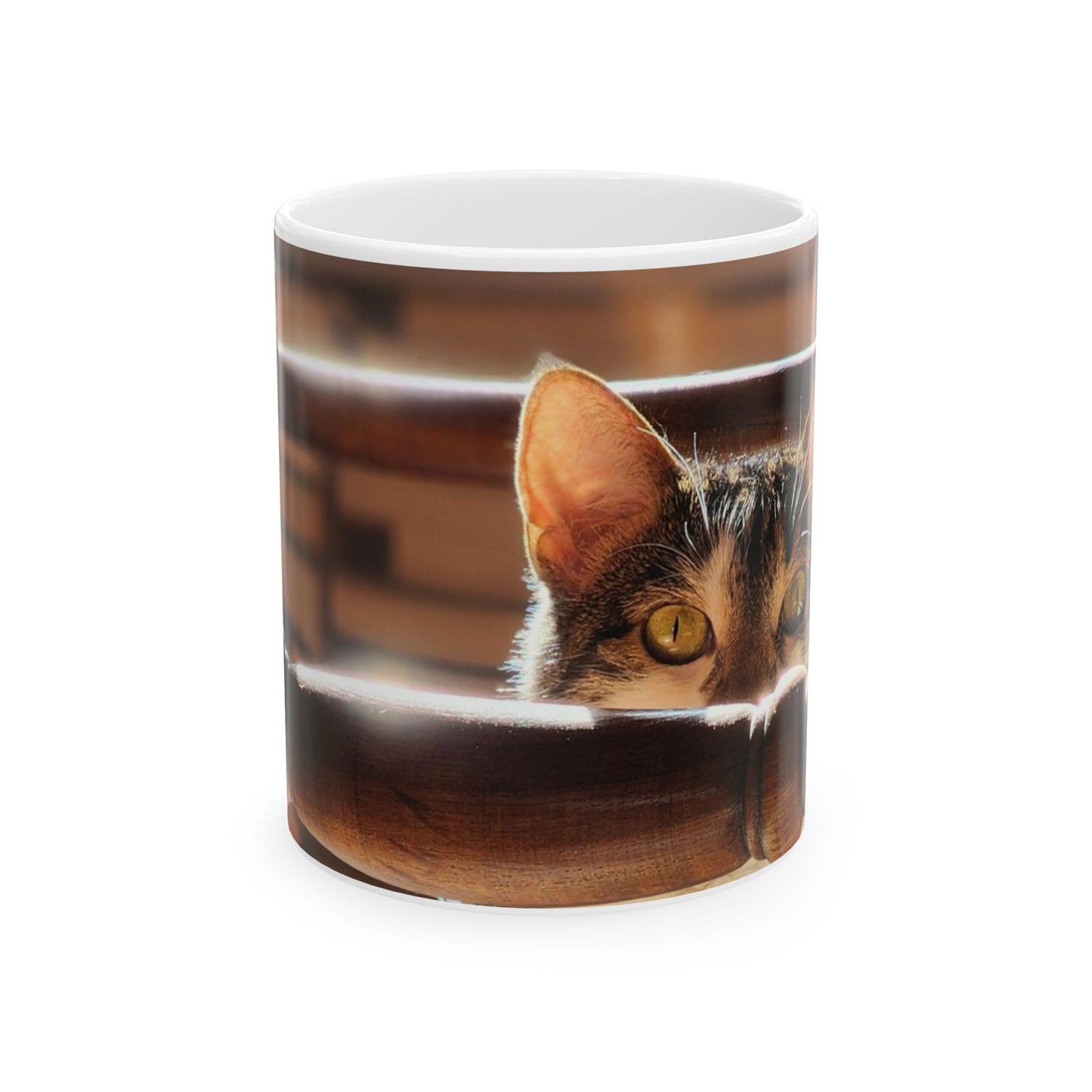 Peeking Cat Mug