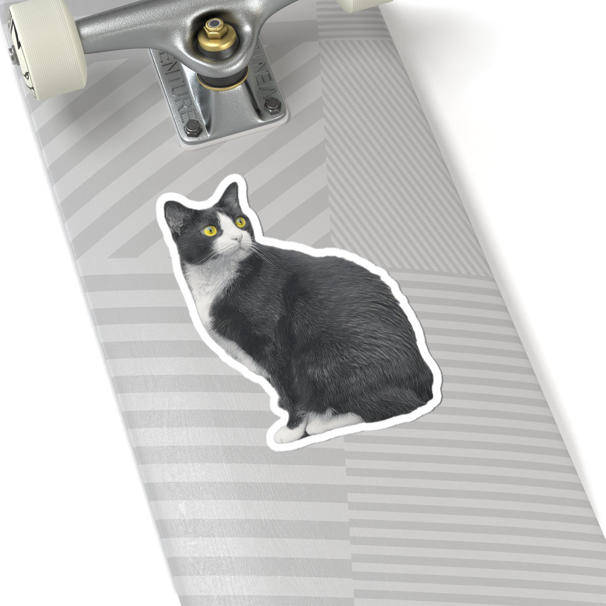 Sitting Tuxedo Cat Sticker
