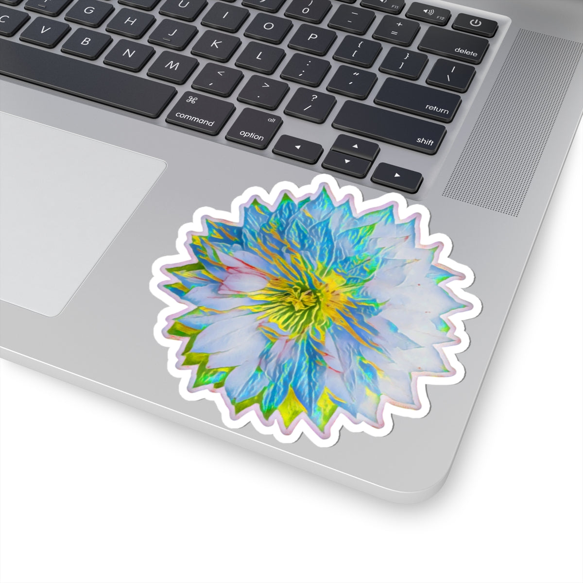 Multicolor Double Clematis Flower Sticker