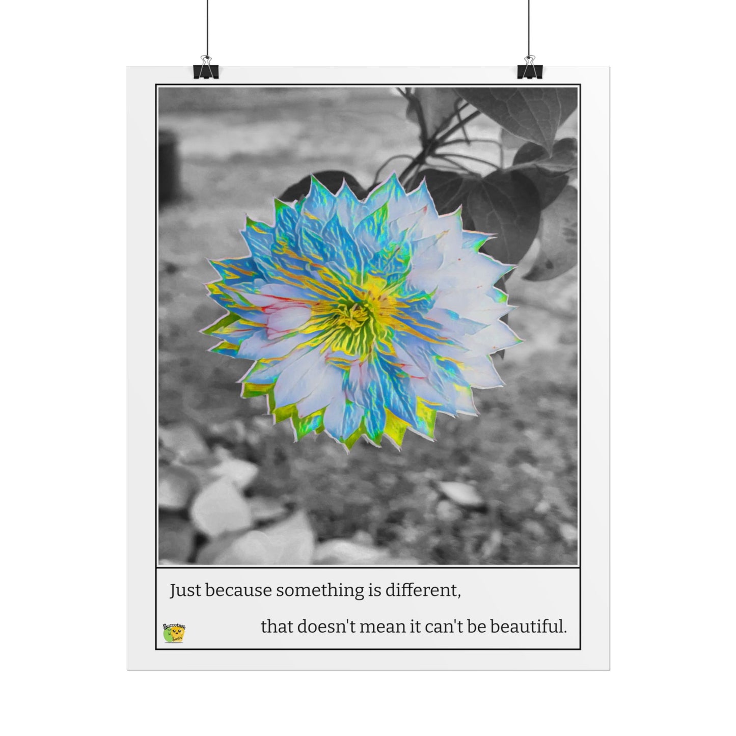 Motivational Different Beautiful Flower Poster