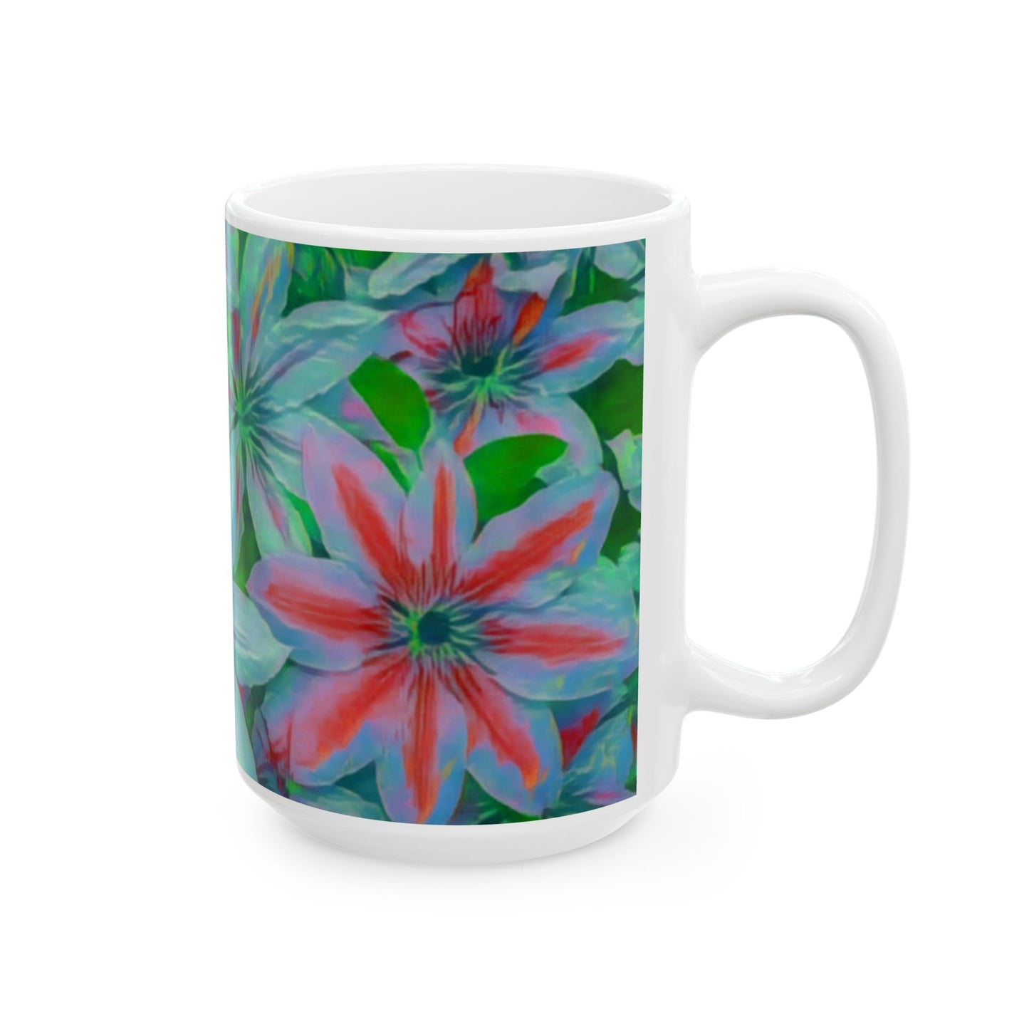 Watercolor Clematis Mug