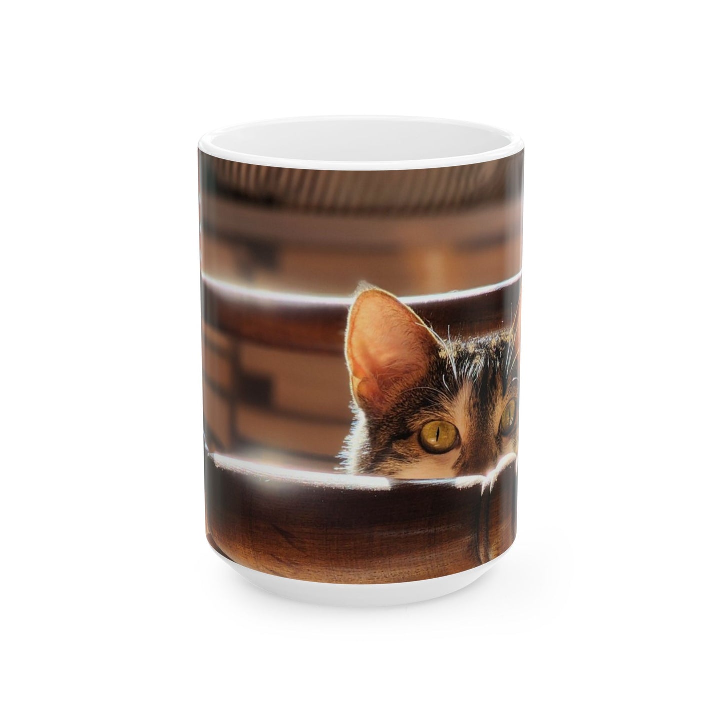 Peeking Cat Mug