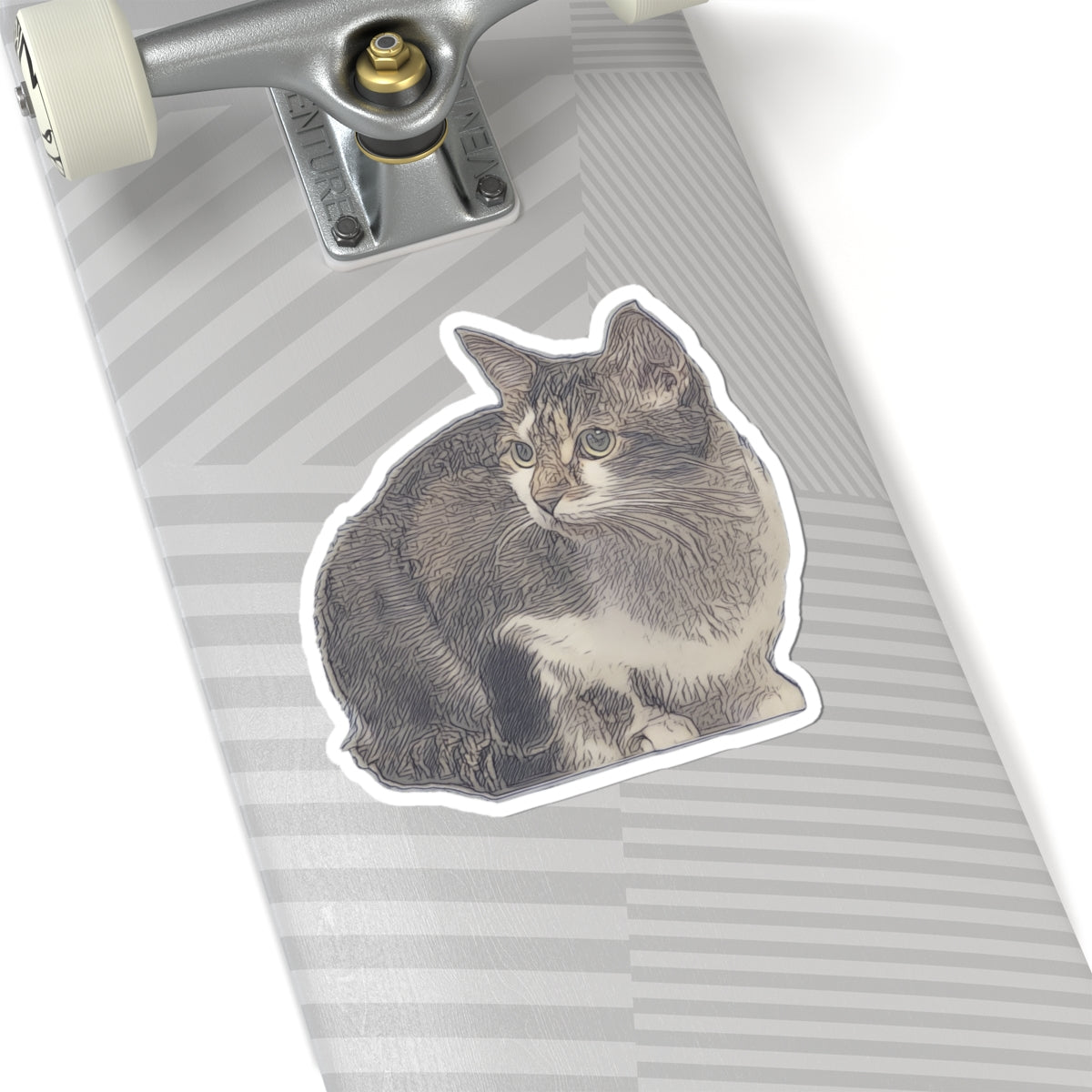 Crouching Cat Sticker