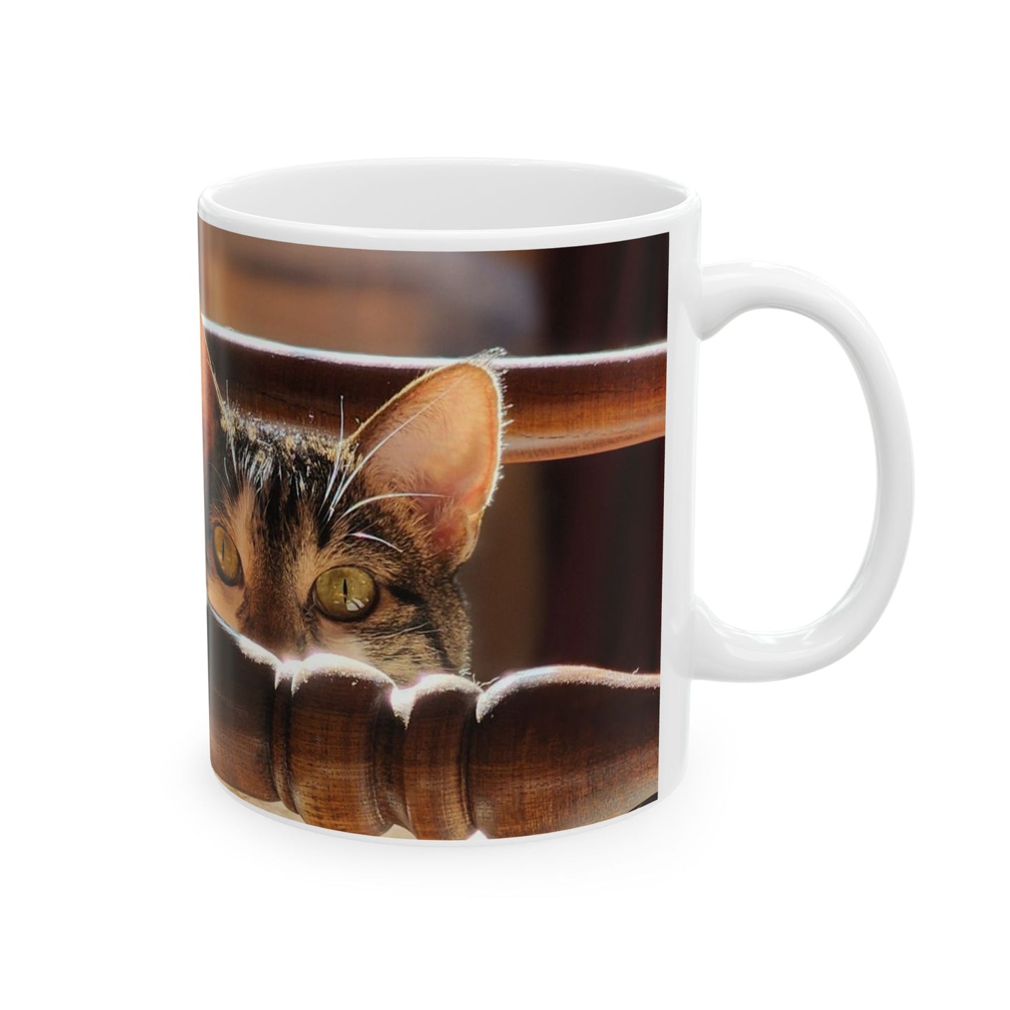Peeking Cat Mug