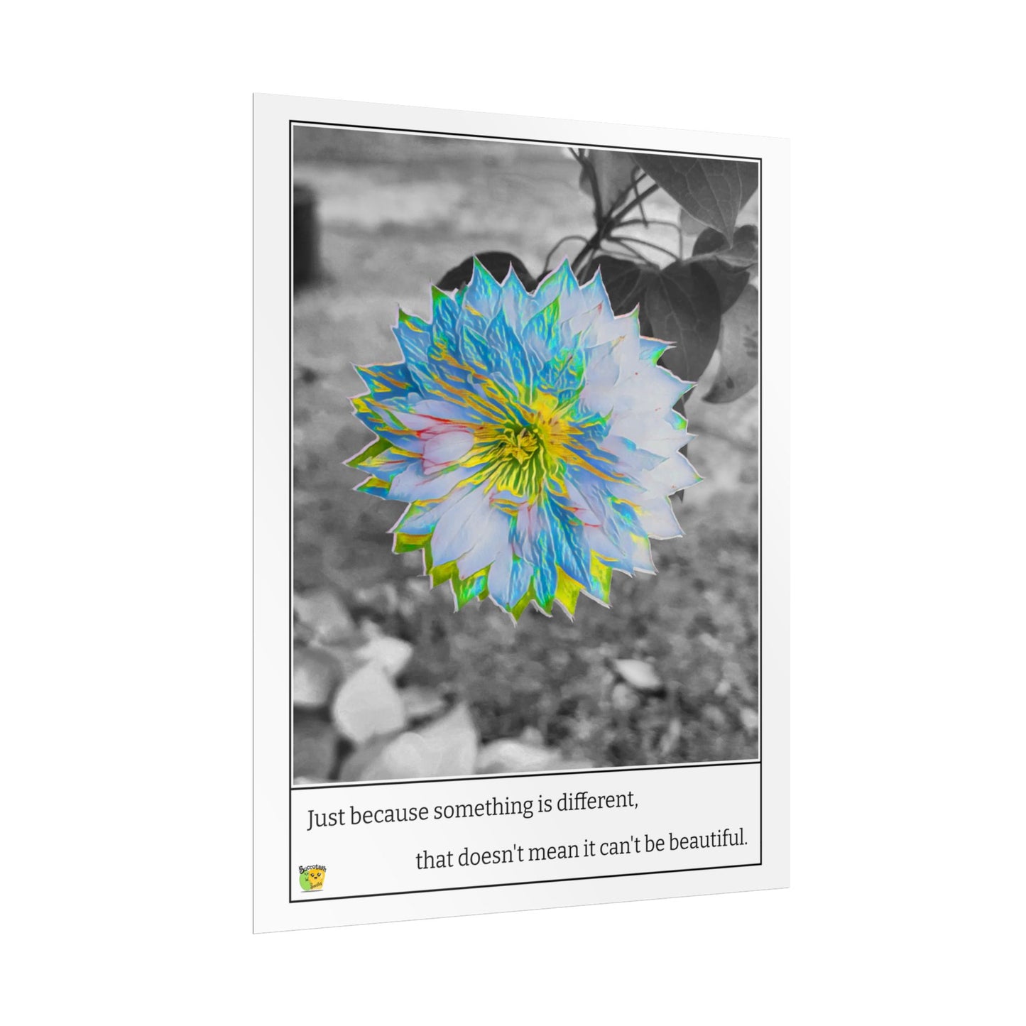 Motivational Different Beautiful Flower Poster