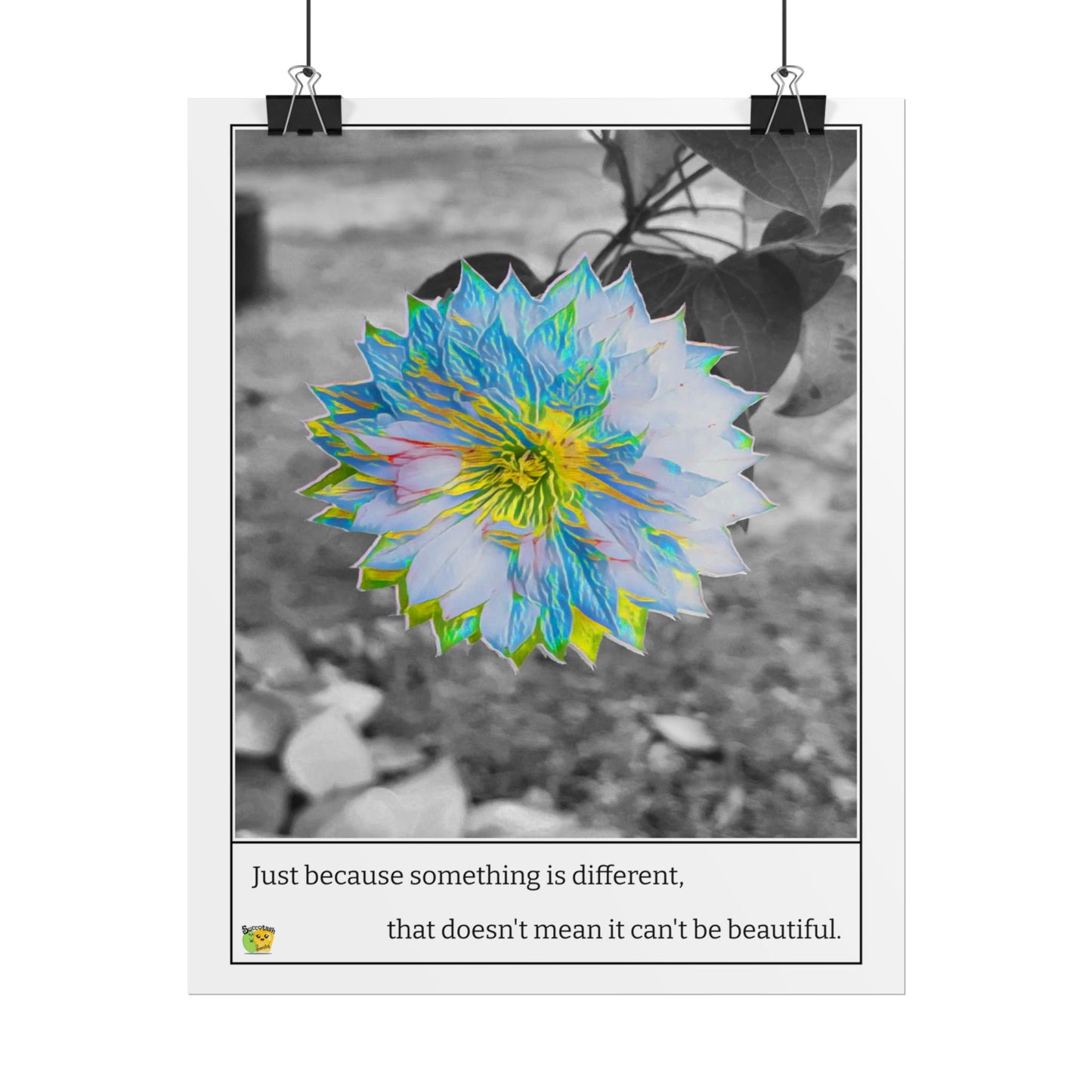 Motivational Different Beautiful Flower Poster