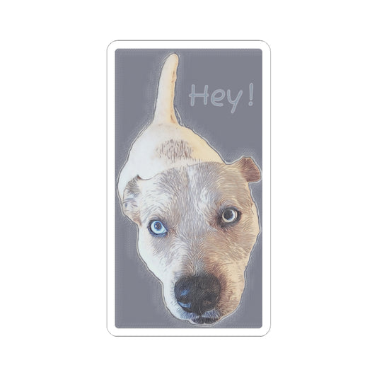 Sitting Dog Hey Sticker