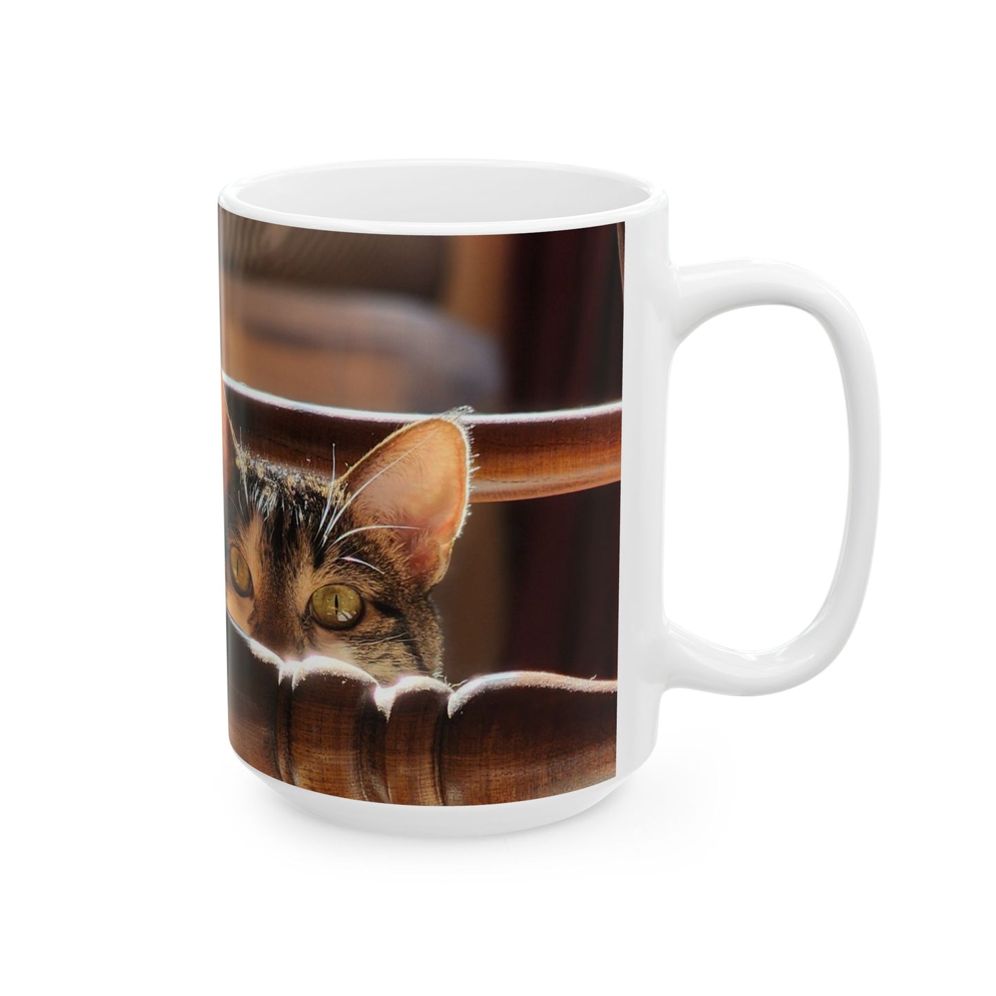 Peeking Cat Mug