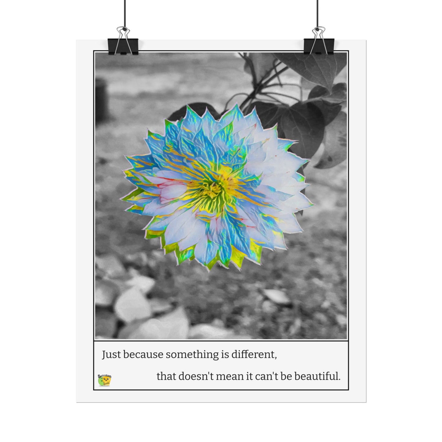 Motivational Different Beautiful Flower Poster