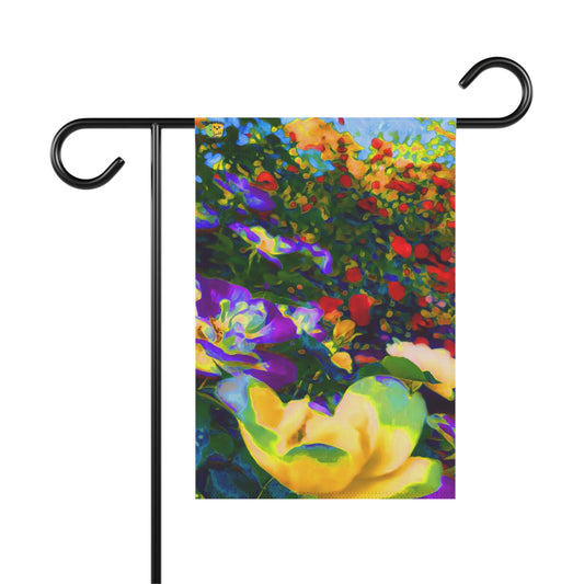 Watercolor Multicolor Flower Flag