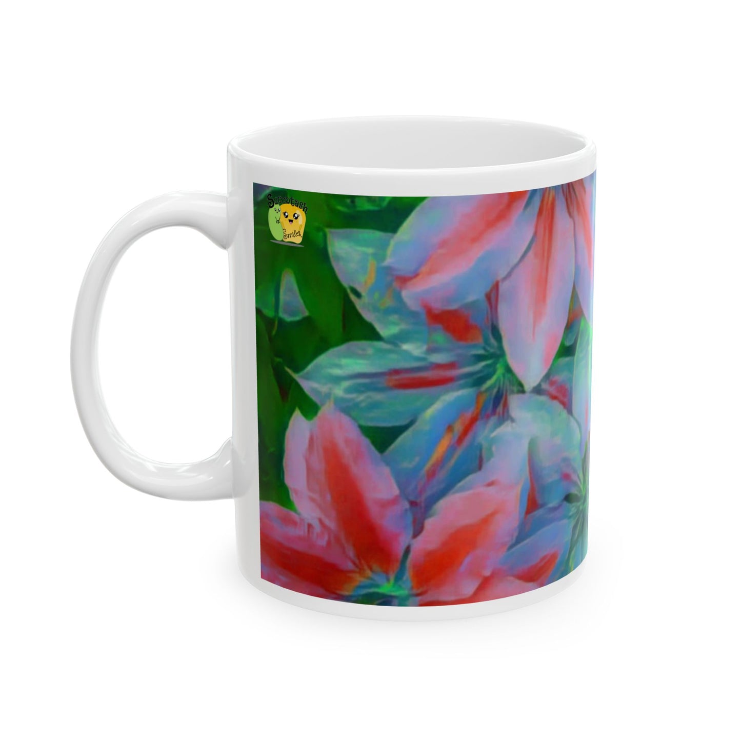 Watercolor Clematis Mug