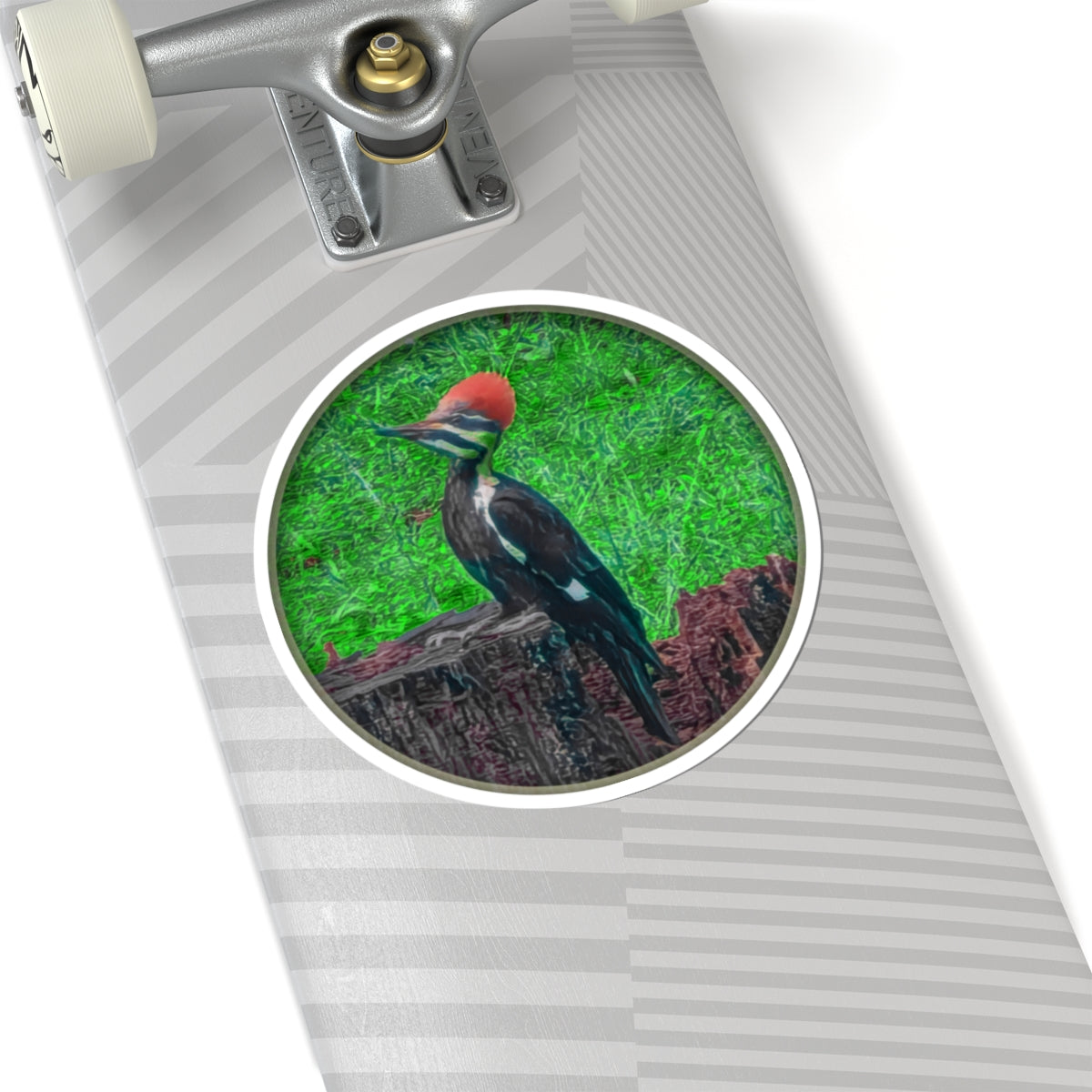 Pileated Woodpecker on Stump Sticker